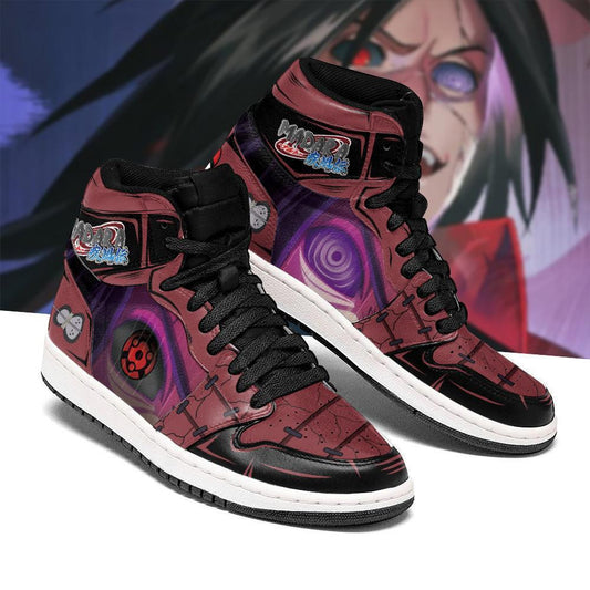 Madara Shoes Rinnegan & Mangekyou Sneakers High Top Anime - 1 - GearAnime