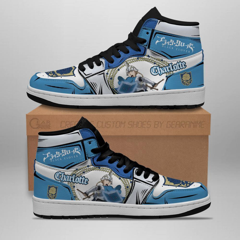 Blue Rose Charlotte Roselei Sneakers Black Clover Anime Shoes - 2 - GearAnime