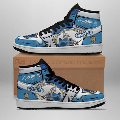 Blue Rose Charlotte Roselei Sneakers Black Clover Anime Shoes - 2 - GearAnime