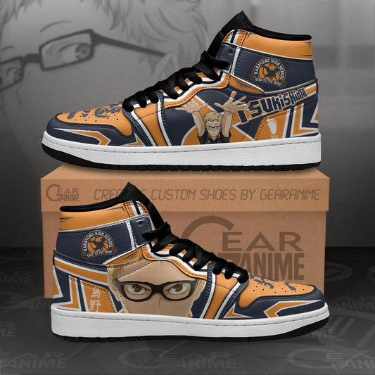 Karasuno Tsukishima Kei Sneakers Haikyuu Anime Shoes MN10 - 1 - GearAnime