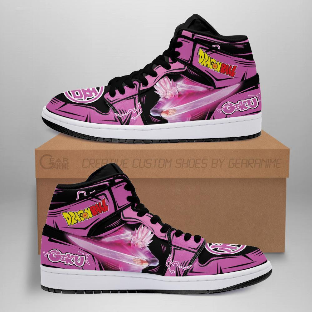 Goku Black Rose Sneakers Custom Dragon Ball Anime Shoes - 2 - GearAnime
