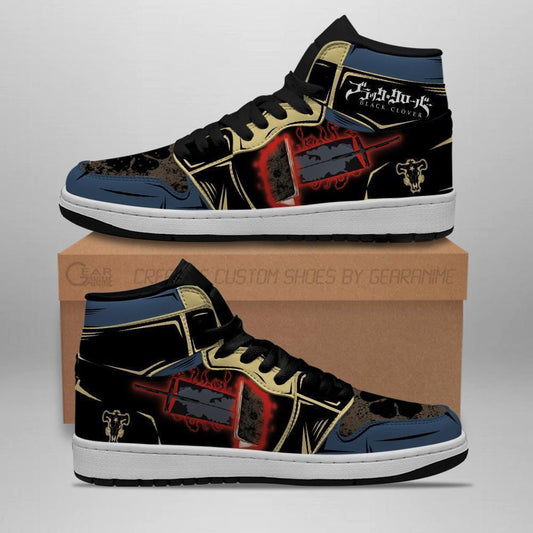 Black Clover Asta Sneakers Grimoire Sword Custom Anime Shoes - 1 - GearAnime