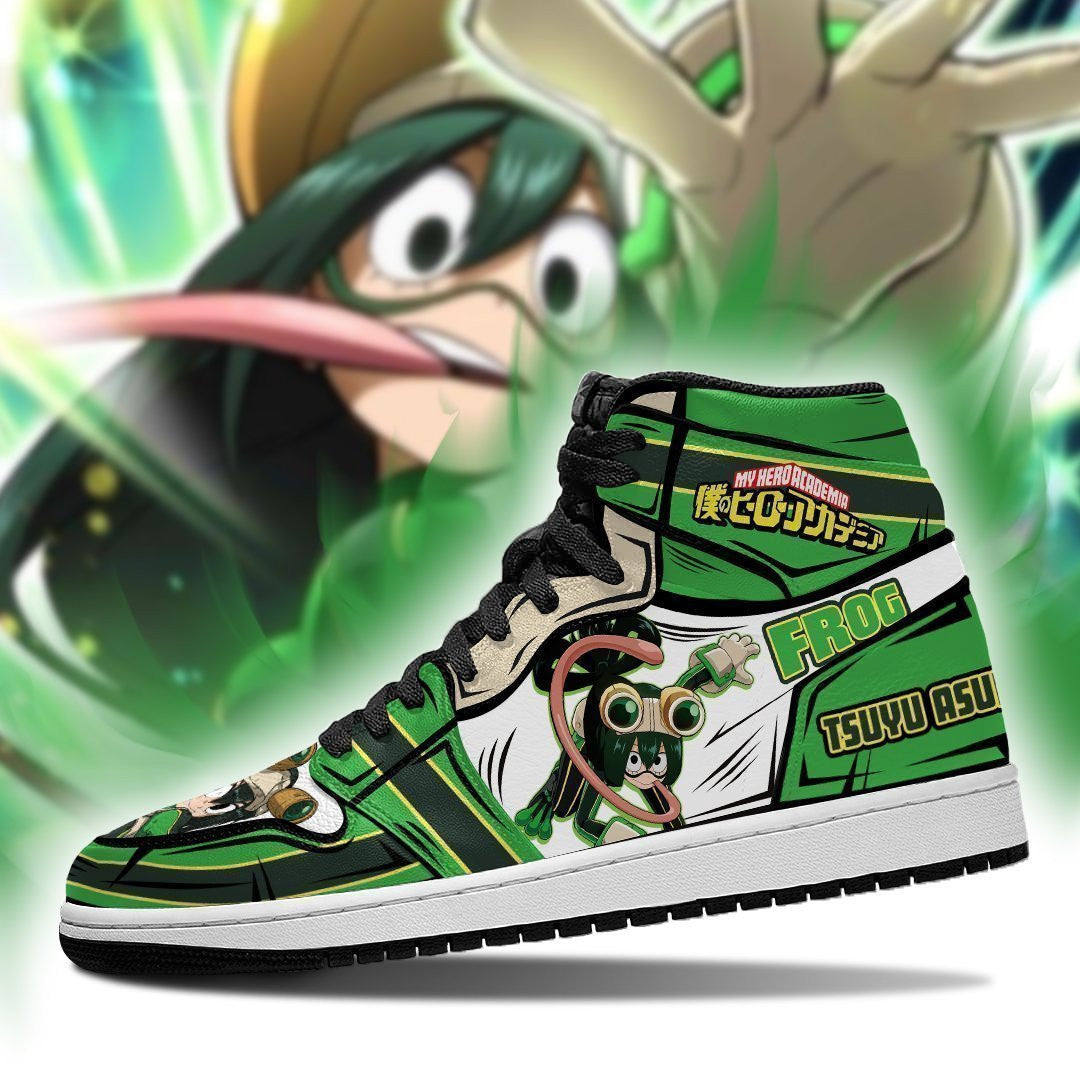 BHNA Tsuyu Asui Sneakers Custom Anime My Hero Academia Shoes - 3 - GearAnime