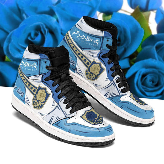 Blue Rose Magic Knight Sneakers Black Clover Sneakers Anime - 1 - GearAnime