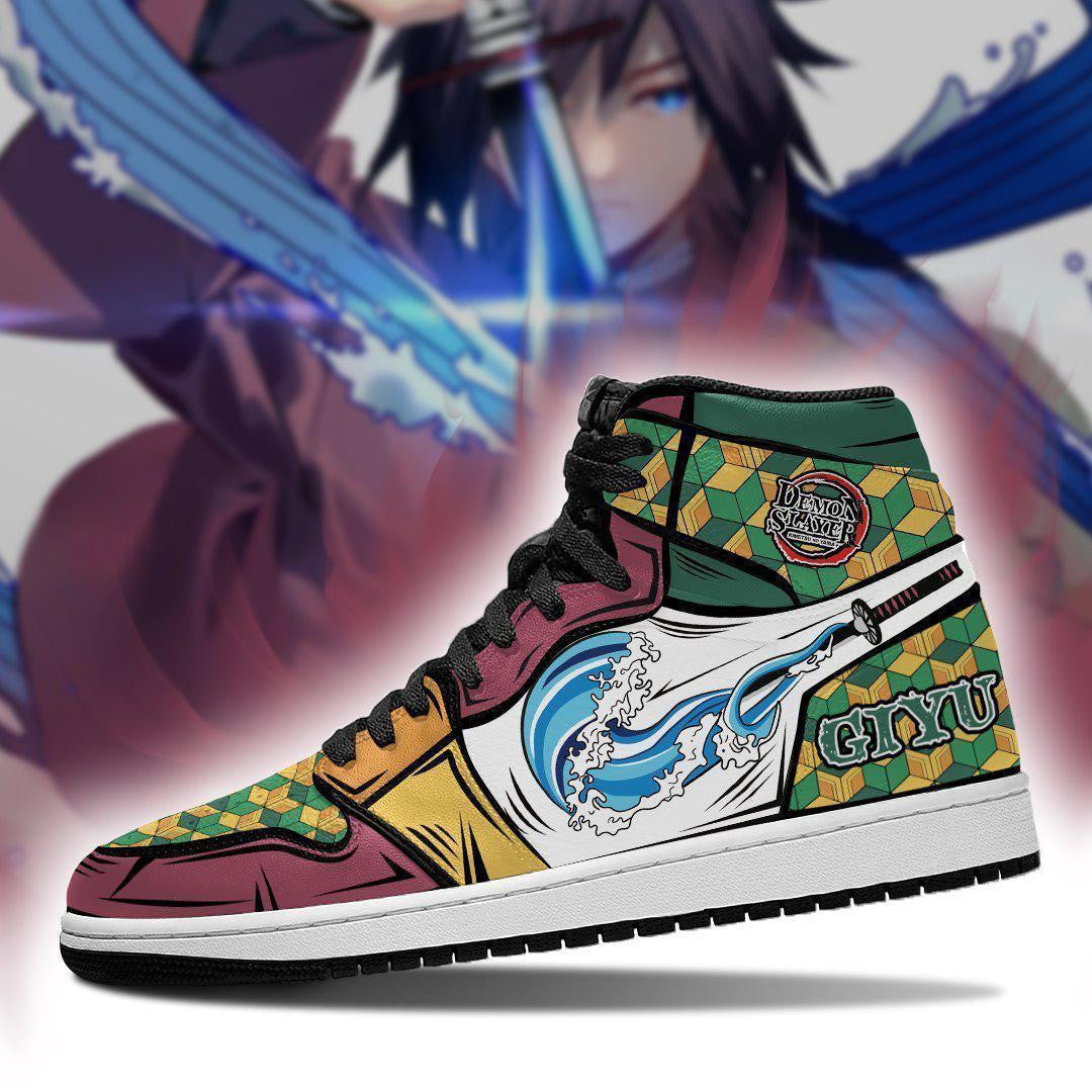 Giyu Sneakers Water Breathing Custom Anime Demon Slayer Shoes - 3 - GearAnime