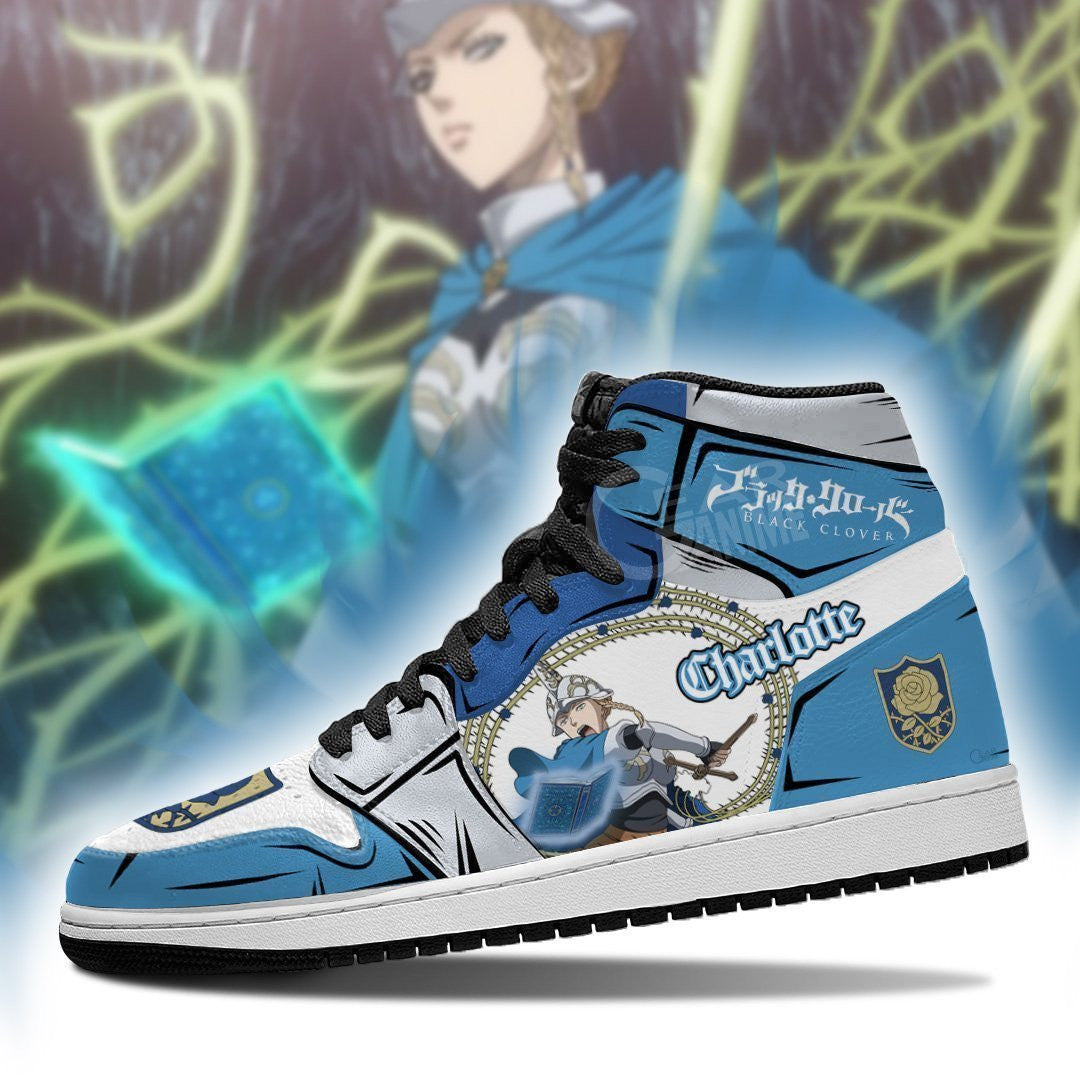 Blue Rose Charlotte Roselei Sneakers Black Clover Anime Shoes - 3 - GearAnime