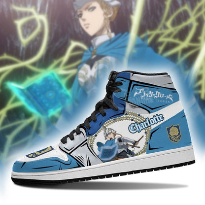 Blue Rose Charlotte Roselei Sneakers Black Clover Anime Shoes - 3 - GearAnime