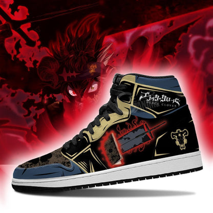 Black Clover Asta Sneakers Grimoire Sword Custom Anime Shoes - 3 - GearAnime