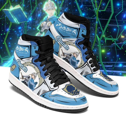 Blue Rose Charlotte Roselei Sneakers Black Clover Anime Shoes - 1 - GearAnime
