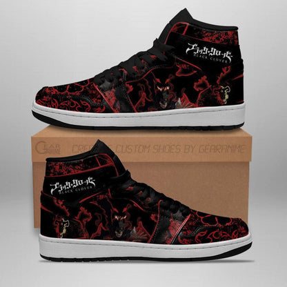 Devil Black Asta Sneakers Black Clover Sneakers Anime - 1 - GearAnime
