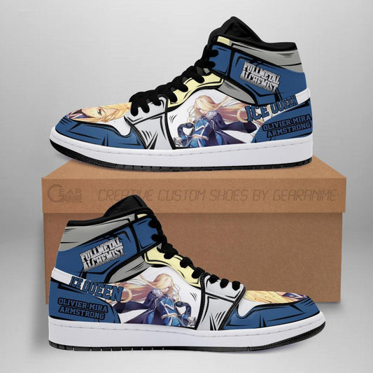Olivier Armstrong Fullmetal Alchemist Sneakers Anime Custom Shoes - 1 - GearAnime