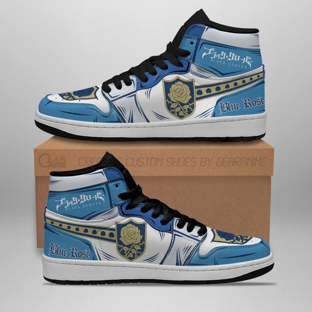 Blue Rose Magic Knight Sneakers Black Clover Sneakers Anime - 2 - GearAnime