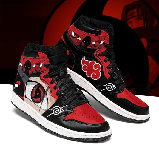 Akatsuki Itachi Sharingan Eyes Sneakers Custom Anime Shoes - 1 - GearAnime