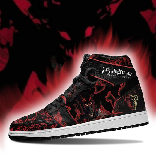 Devil Black Asta Sneakers Black Clover Sneakers Anime - 4 - GearAnime