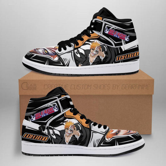 Ichigo Half Hollow Sneakers Bleach Anime Shoes Fan Gift Idea MN05 - 1 - GearAnime
