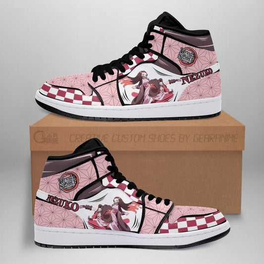 Nezuko Shoes Custom Fighting Demon Slayer Anime Sneakers - 1 - GearAnime