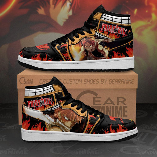 Natsu Dragneel Sneakers Custom Anime Fairy Tail Shoes - 1 - GearAnime