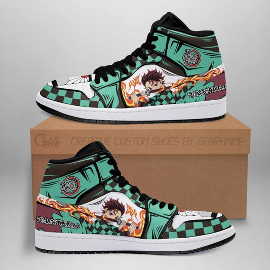 Tanjiro Sneakers Sun Breathing Custom Anime Demon Slayer Custom Shoes - 1 - GearAnime