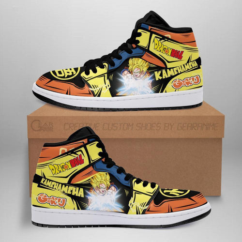 Goku SSJ Sneakers Kamehameha Custom Anime Dragon Ball Shoes - 1 - GearAnime