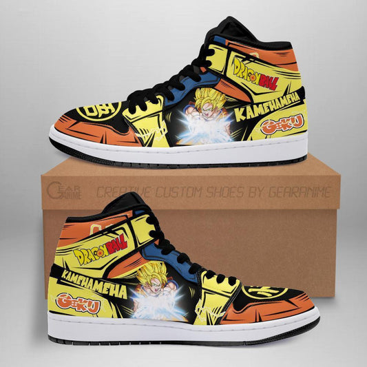 Goku SSJ Sneakers Kamehameha Custom Anime Dragon Ball Shoes - 1 - GearAnime