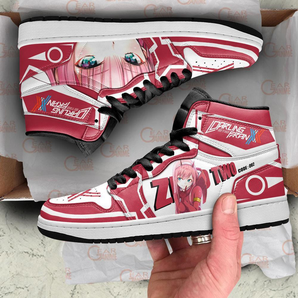 Zero Two Code 002 Sneakers Custom Darling In The Franxx Anime Shoes - 3 - GearAnime