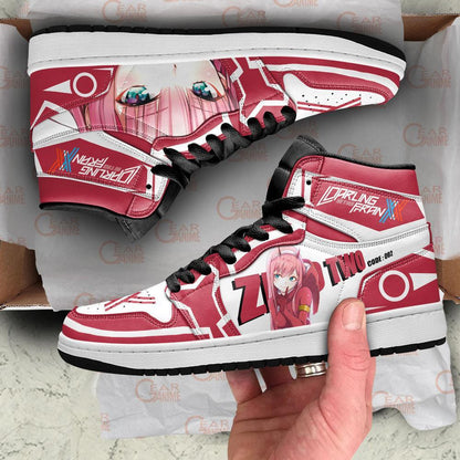 Zero Two Code 002 Sneakers Custom Darling In The Franxx Anime Shoes - 3 - GearAnime