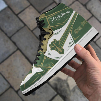 Green Mantis Magic Knight Sneakers Black Clover Sneakers Anime - 4 - GearAnime
