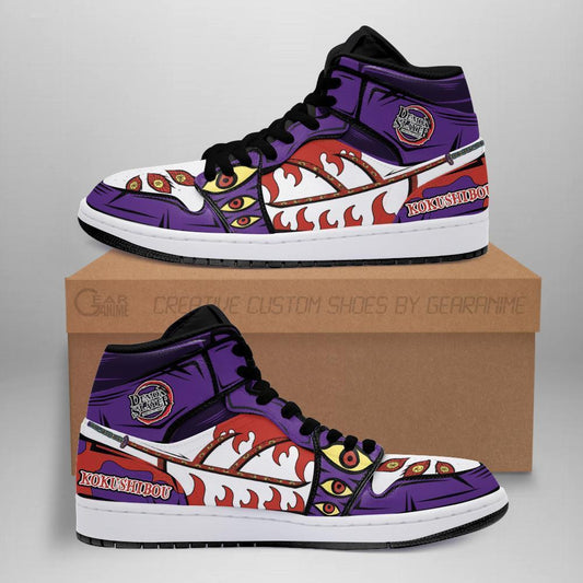 Kokushibou Sneakers Custom Anime Demon Slayer Shoes - 1 - GearAnime
