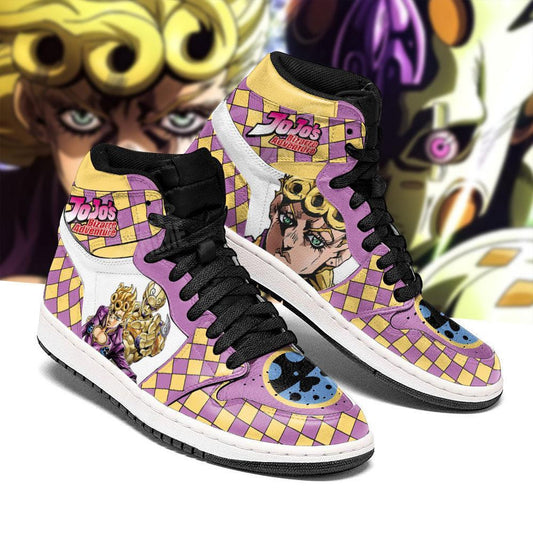 JoJo's Bizarre Adventure Sneakers Giorno Giovanna Anime Shoes - 1 - GearAnime
