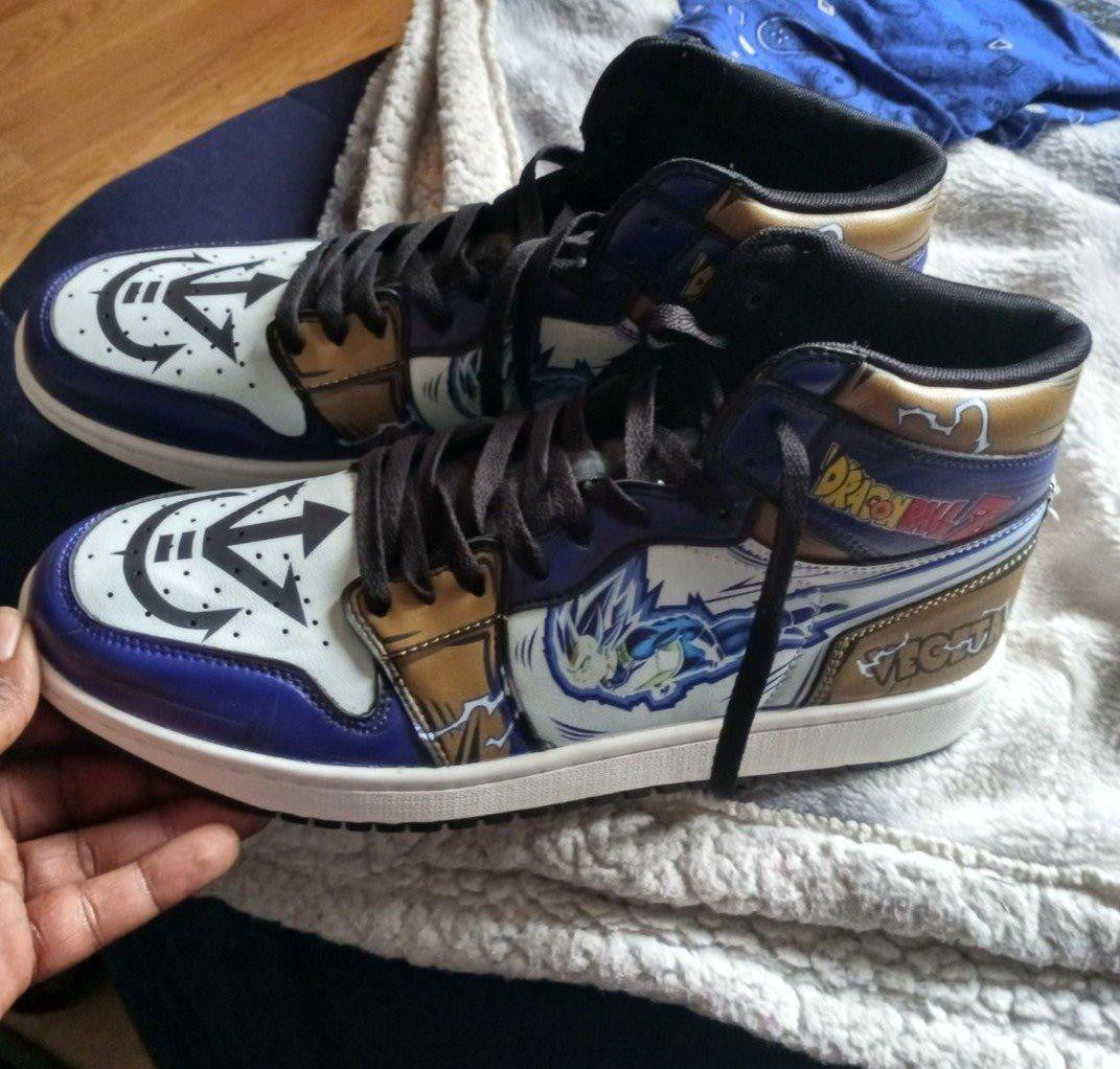 Vegeta Blue Sneakers Custom Anime Dragon Ball Shoes - 4 - GearAnime