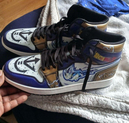 Vegeta Blue Sneakers Custom Anime Dragon Ball Shoes - 4 - GearAnime
