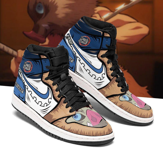 Inosuke Sneakers Nichirin Blade Custom Anime Demon Slayer Shoes - 2 - GearAnime
