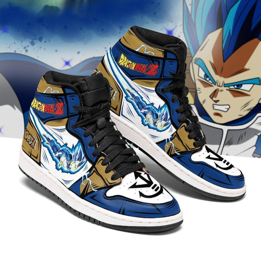 Vegeta Blue Sneakers Custom Anime Dragon Ball Shoes - 1 - GearAnime