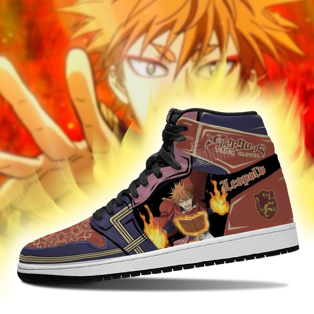 Crimson Lion Leopold Vermillion Sneakers Black Clover Anime Shoes - 3 - GearAnime