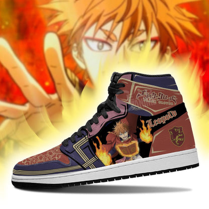 Crimson Lion Leopold Vermillion Sneakers Black Clover Anime Shoes - 3 - GearAnime