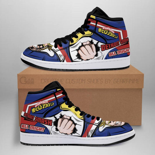 BNHA All Might Sneakers Custom Anime My Hero Academia Shoes Fan Gift Idea - 1 - GearAnime