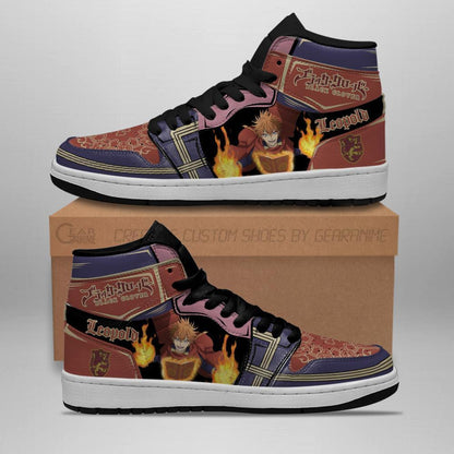 Crimson Lion Leopold Vermillion Sneakers Black Clover Anime Shoes - 2 - GearAnime