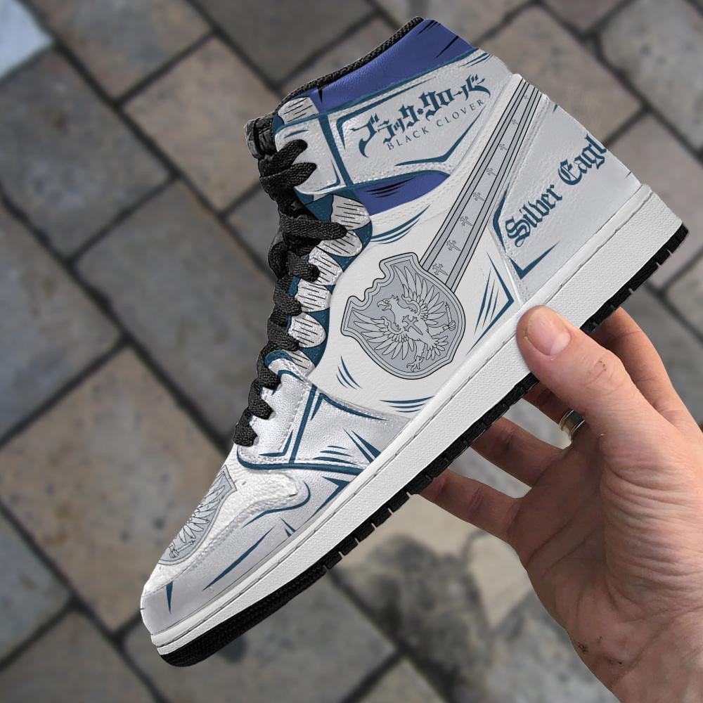 Silver Eagle Magic Knight Sneakers Black Clover Sneakers Anime - 4 - GearAnime