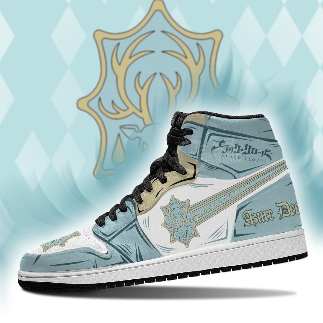 Azure Deer Magic Knight Sneakers Black Clover Sneakers Anime - 3 - GearAnime