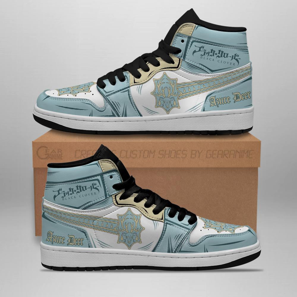 Azure Deer Magic Knight Sneakers Black Clover Sneakers Anime - 2 - GearAnime