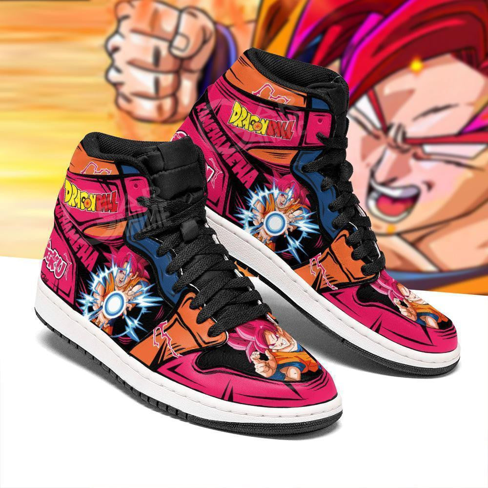 Goku God Sneakers Kamehameha Custom Anime Dragon Ball Shoes - 2 - GearAnime