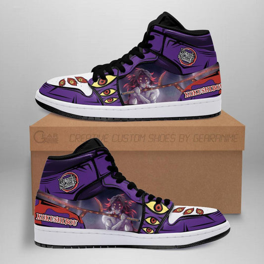 Kokushibou Sneakers Custom Anime Demon Slayer Shoes - 1 - GearAnime
