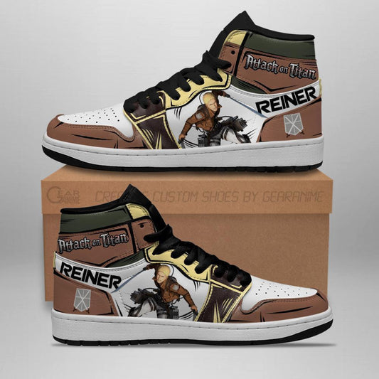 Reiner Braun Sneakers Attack On Titan Anime Sneakers - 1 - GearAnime