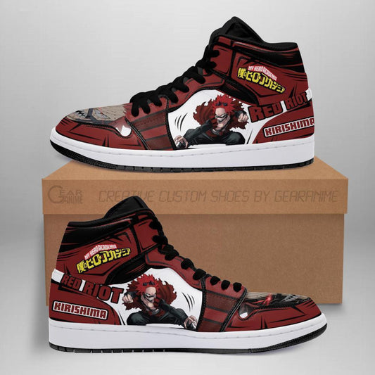 BNHA Eijiro Red Riot Sneakers Custom Anime My Hero Academia Shoes - 1 - GearAnime
