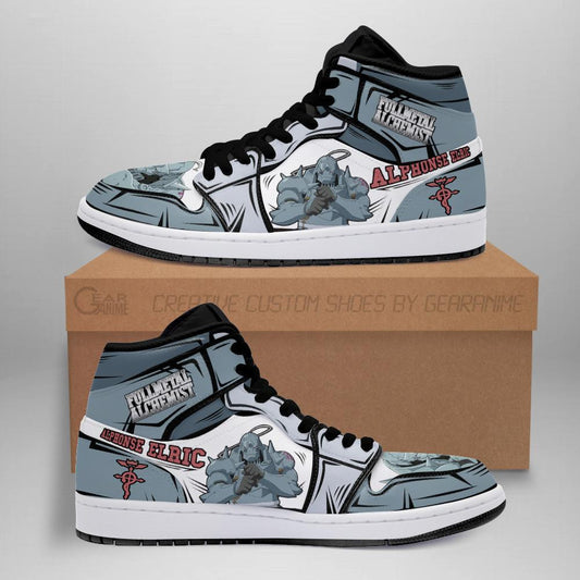 Alphonse Elric Sneakers Fullmetal Alchemist Anime Custom Shoes - 1 - GearAnime