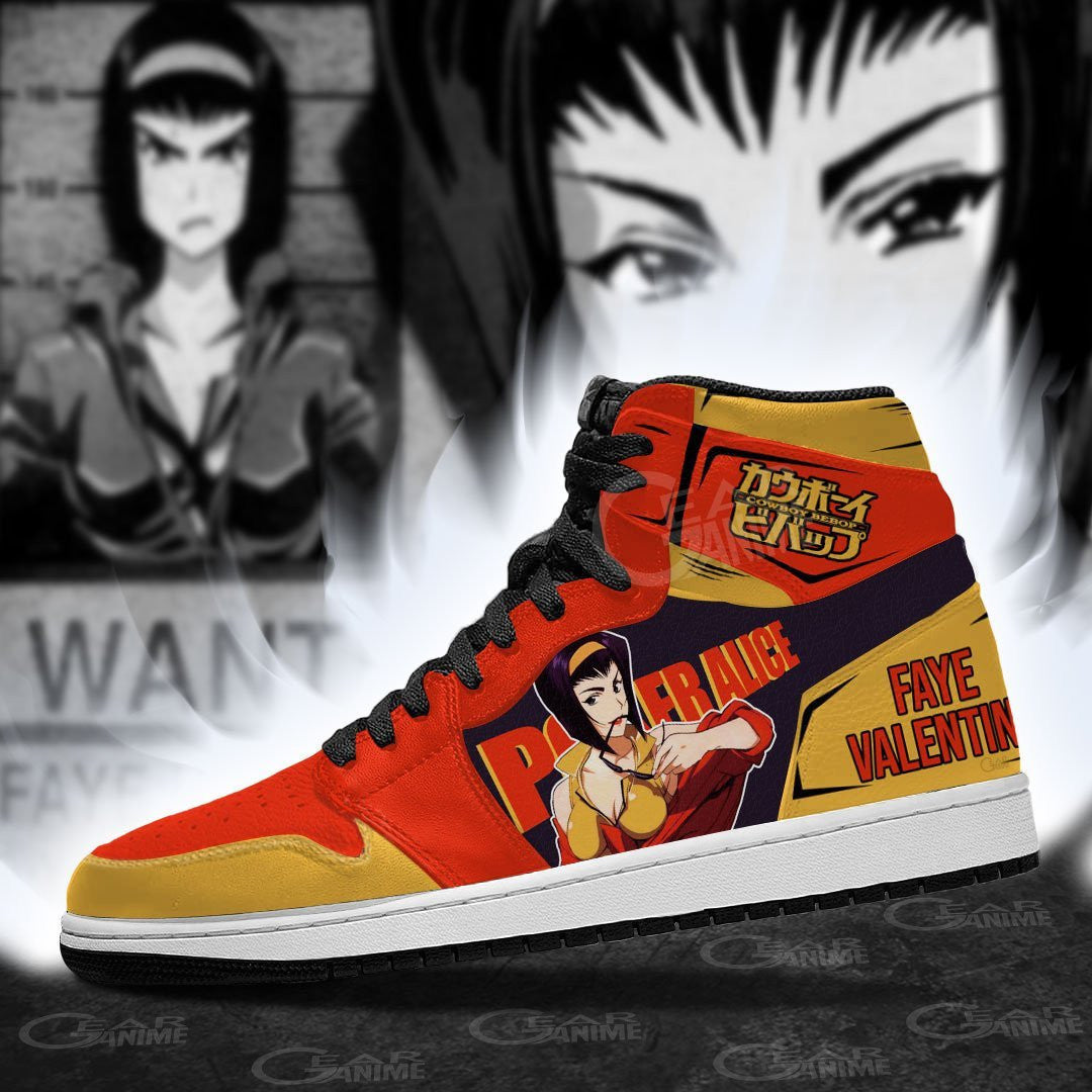 Faye Valentine Sneakers Cowboy Bebop Anime Custom Shoes MN10 - 4 - GearAnime