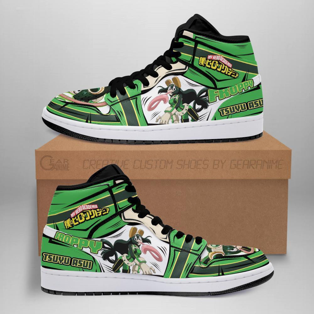 Tsuyu Asui Sneakers Custom Anime My Hero Academia Froppy Shoes - 1 - GearAnime