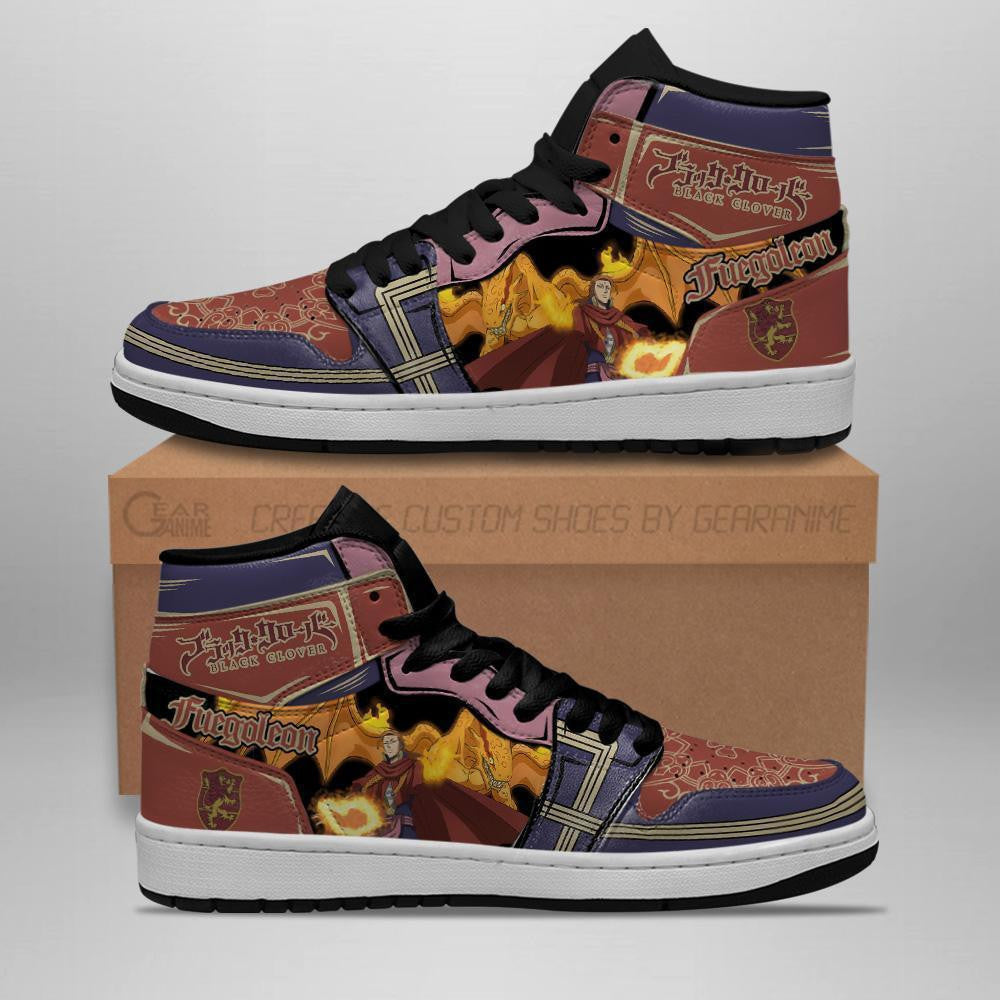 Fuegoleon Vermillion Sneakers Black Clover Anime Shoes - 2 - GearAnime