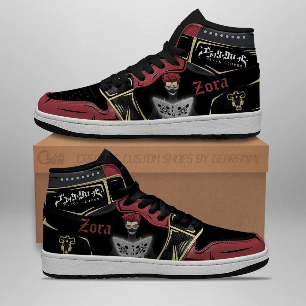 Black Bull Zora Ideale Sneakers Black Clover Anime Shoes - 2 - GearAnime