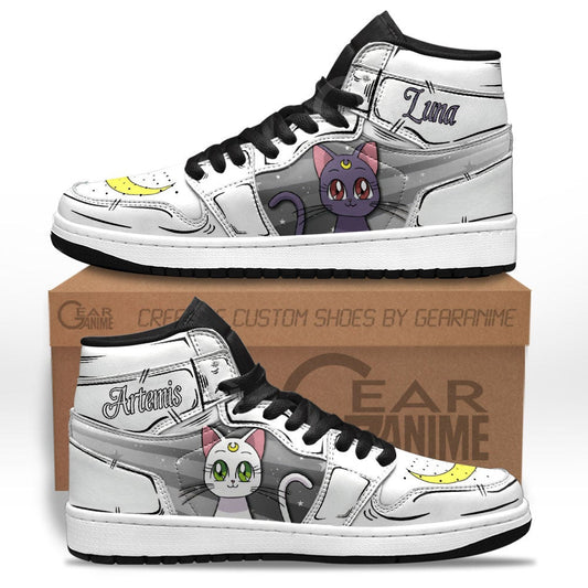 Luna and Artemis Sneakers Custom Sailor Moon Anime Shoes - 1 - GearAnime